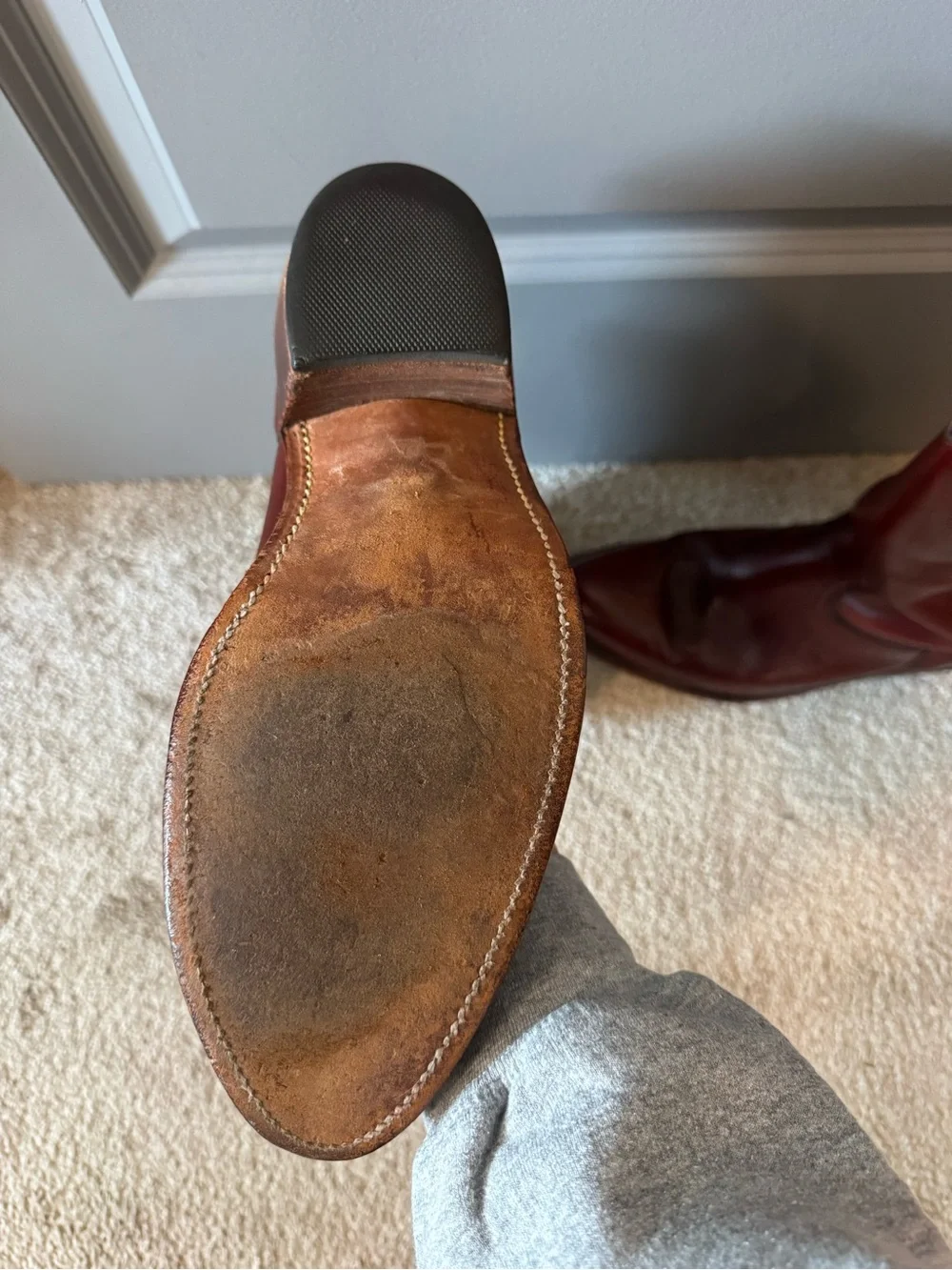 Frye Men’s Burgundy Lace Up Western Boots